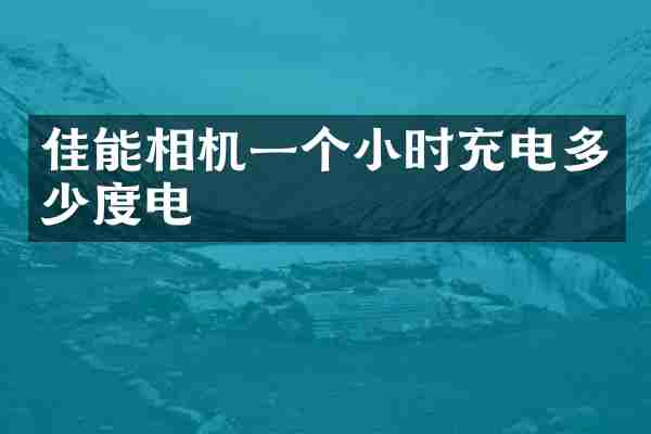 佳能相机一个小时充电多少度电