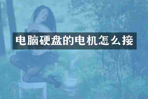 电脑硬盘的电机怎么接