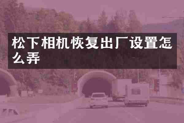 松下相机恢复出厂设置怎么弄