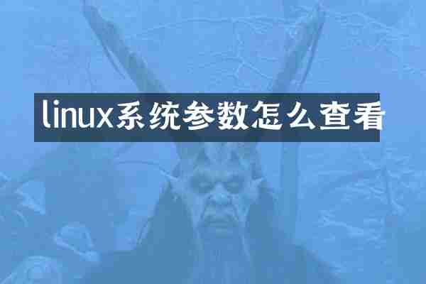 linux系统参数怎么查看
