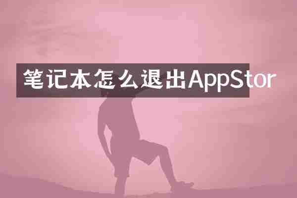 笔记本怎么退出AppStor