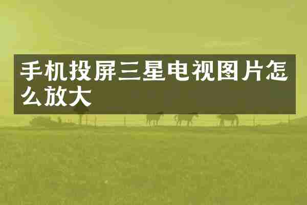 手机投屏三星电视图片怎么放大