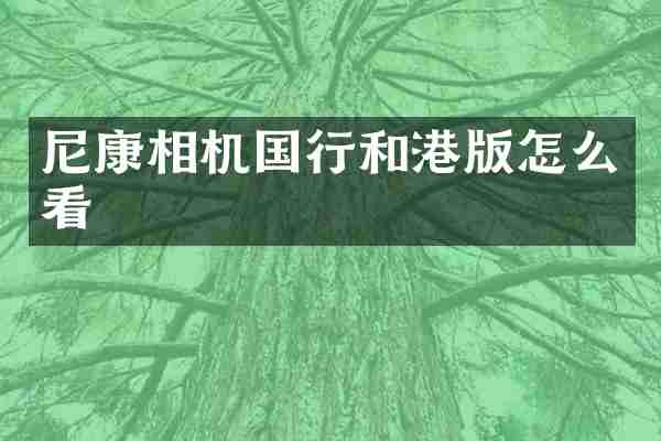 尼康相机国行和港版怎么看
