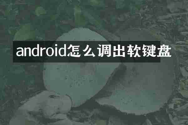 android怎么调出软键盘