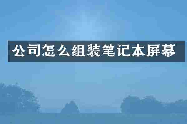 公司怎么组装笔记本屏幕