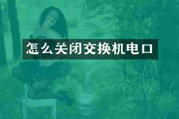 怎么关闭交换机电口