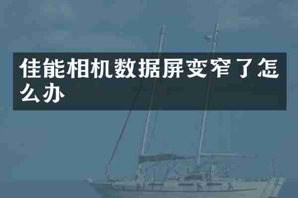 佳能相机数据屏变窄了怎么办