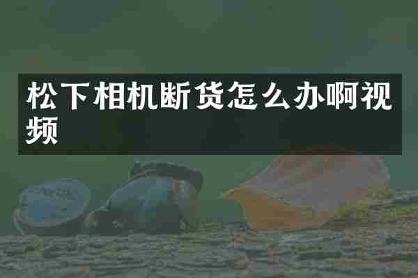 松下相机断货怎么办啊视频