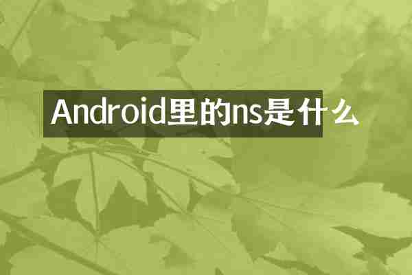 Android里的ns是什么