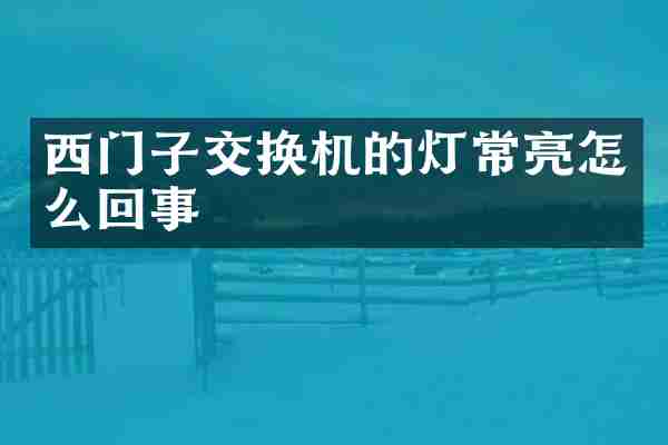 西门子交换机的灯常亮怎么回事