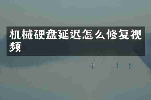 机械硬盘延迟怎么修复视频