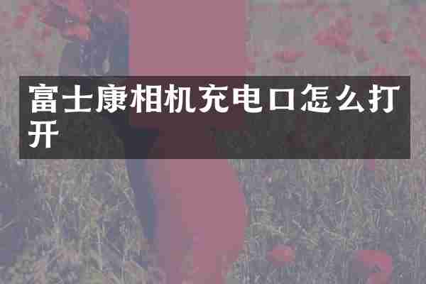 富士康相机充电口怎么打开
