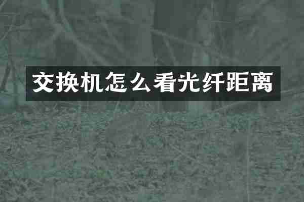 交换机怎么看光纤距离