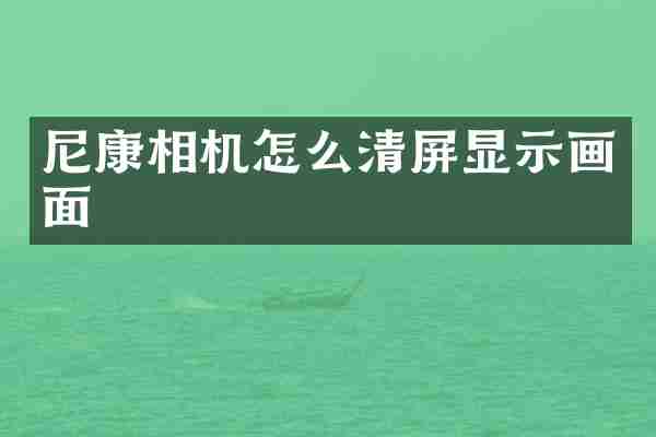 尼康相机怎么清屏显示画面