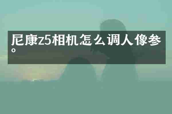 尼康z5相机怎么调人像参数