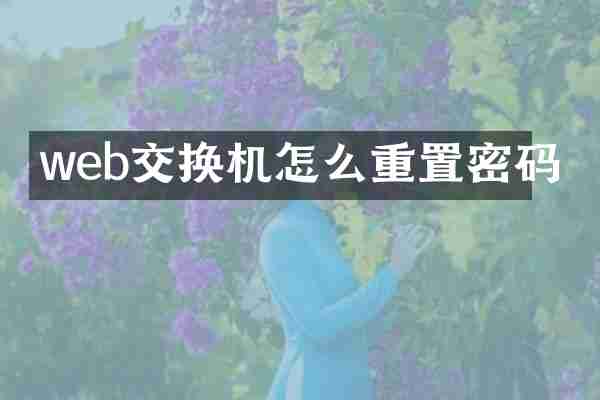 web交换机怎么重置密码