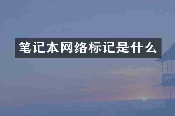 笔记本网络标记是什么