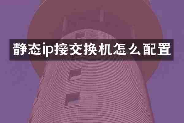 静态ip接交换机怎么配置
