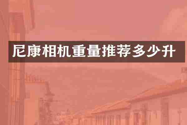尼康相机重量推荐多少升