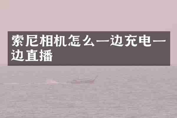 相机怎么一边充电一边直播