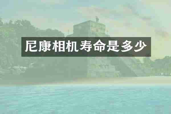 尼康相机寿命是多少
