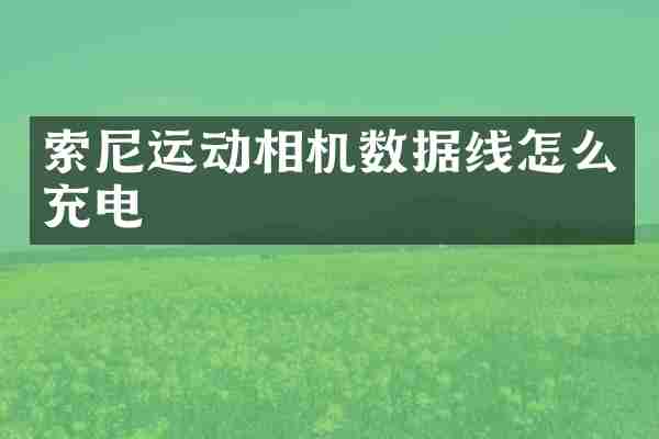 索尼运动相机数据线怎么充电