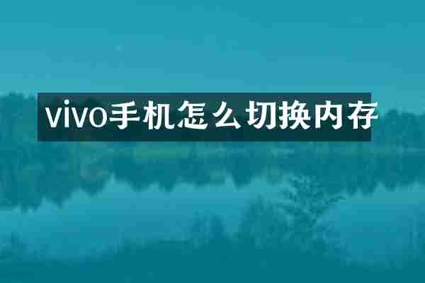 vivo手机怎么切换内存