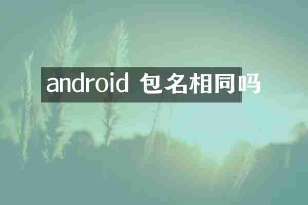 android 包名相同吗
