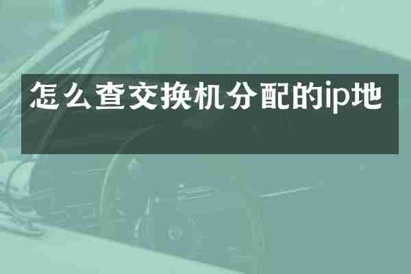 怎么查交换机分配的ip地址