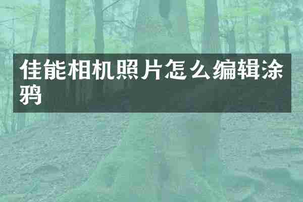 佳能相机照片怎么编辑涂鸦
