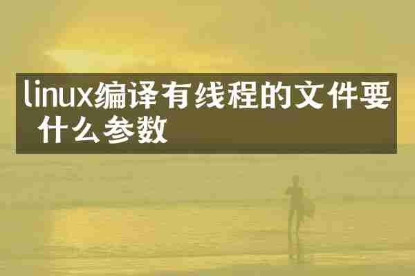 linux编译有线程的文件要加什么参数