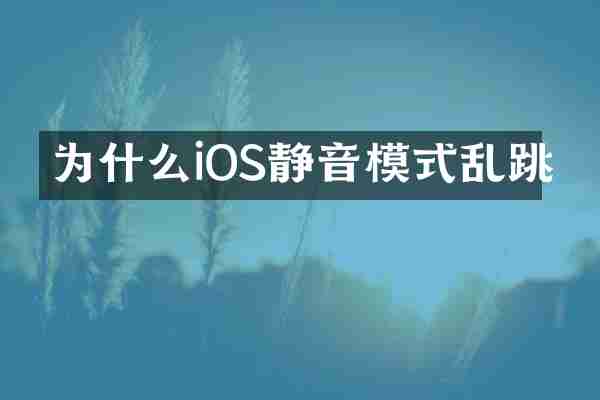 为什么iOS静音模式乱跳