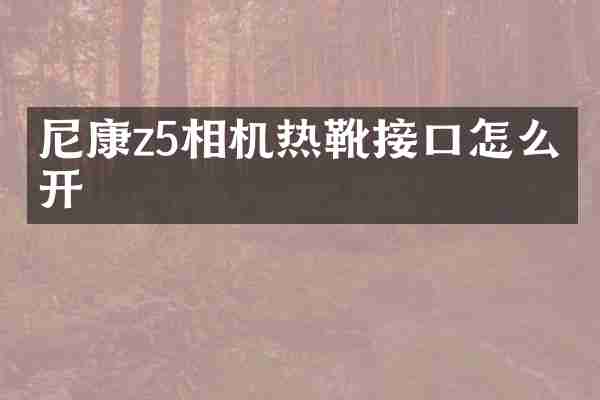 尼康z5相机热靴接口怎么打开