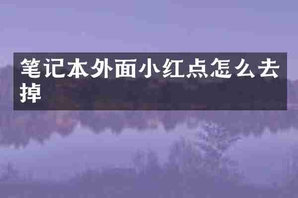 笔记本外面小红点怎么去掉