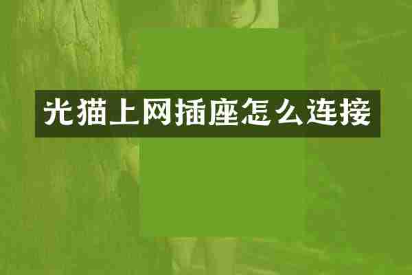 光猫上网插座怎么连接