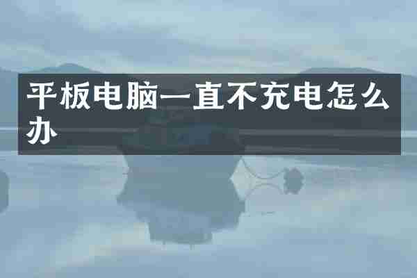 平板电脑一直不充电怎么办