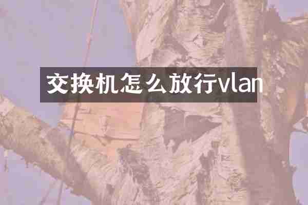 交换机怎么放行vlan