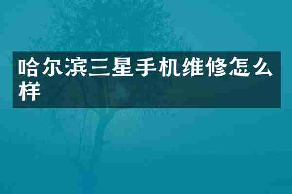 哈尔滨三星手机维修怎么样