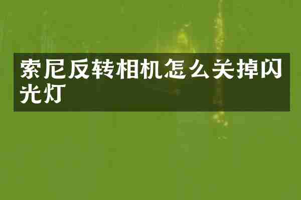 反转相机怎么关掉闪光灯