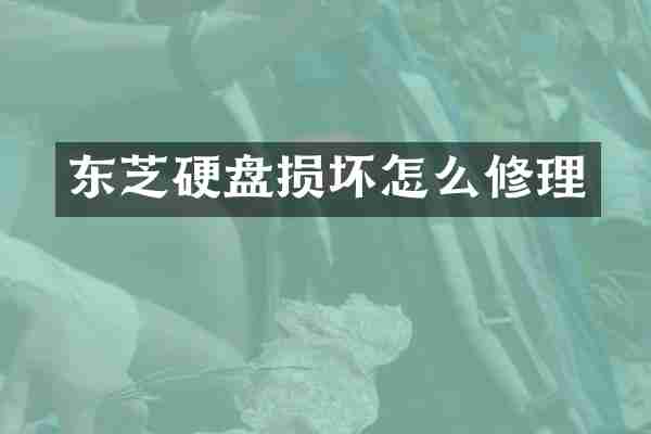 东芝硬盘损坏怎么修理