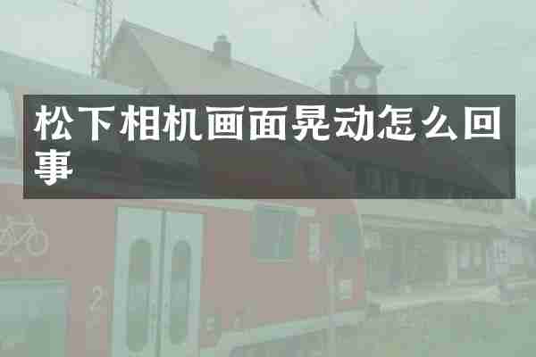 相机画面晃动怎么回事