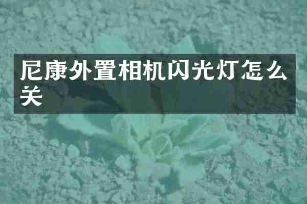 尼康外置相机闪光灯怎么关