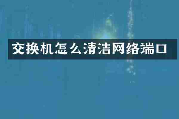 交换机怎么清洁网络端口