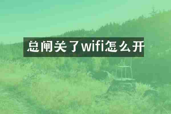 总闸关了wifi怎么开