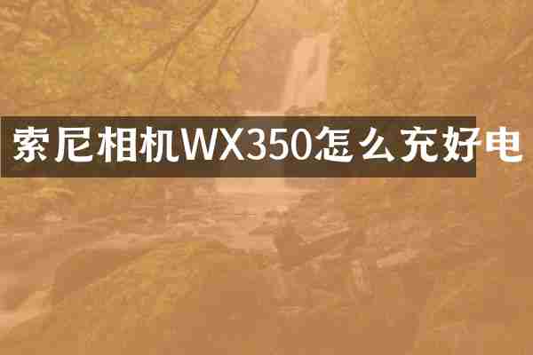 索尼相机WX350怎么充好电