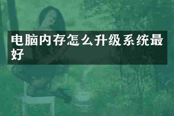 电脑内存怎么升级系统最好