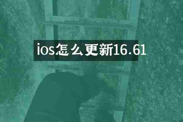 ios怎么更新16.61