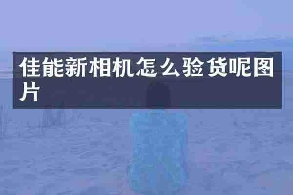 佳能新相机怎么验货呢图片