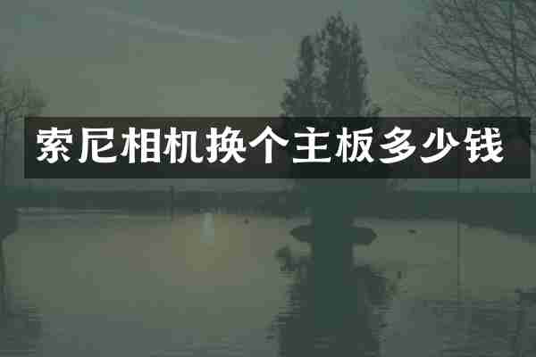 索尼相机换个主板多少钱