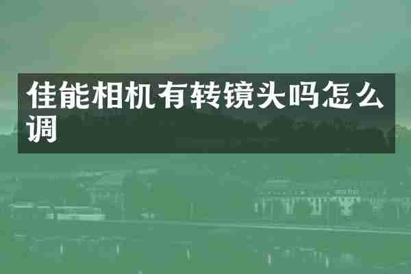 佳能相机有转镜头吗怎么调